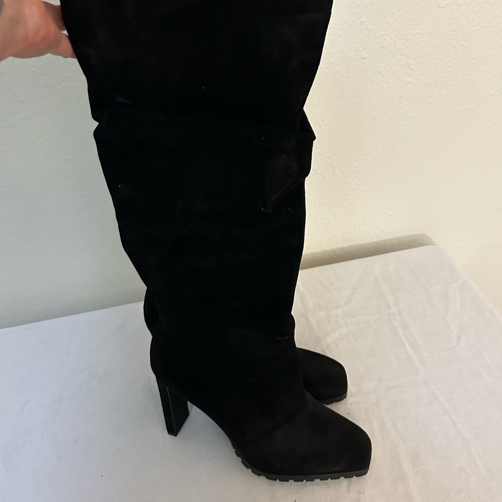 Jennifer Lopez Black Over the Knee Boots